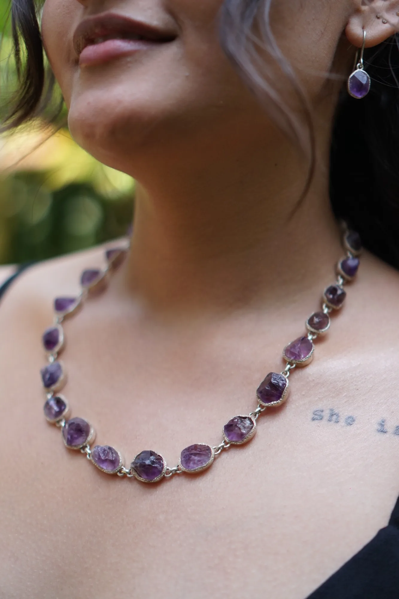 Imperfections of Violet Necklace, Odyssey by Silver